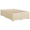 vidaXL Bettgestell ohne Matratze Creme 120x200 cm Stoff Produktbild-Vorschau 3