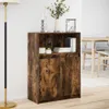 Sideboard mit LED Räuchereiche 72x34x100 cm Holzwerkstoff Produktbild-Vorschau 4