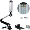 A machine lamp with a flexible arm and its accessories, along with a close-up of the LED lights and a text label. Podgląd zdjęcia produktu