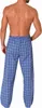 Herren Schlafanzug Pyjama Hose lang kariert aus Baumwolle ; Produktbild-Vorschau 3