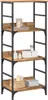 vidaXL Regał dębowy Artisan 50x33x117,5 cm materiał Podgląd zdjęcia produktu 2