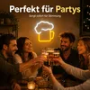 Bier Neon Schild LED, Bierglas Neon Licht mit USB und Produktbild-Vorschau 6