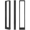 Three views of a black, rectangular garden light. Náhľad obrázku produktu