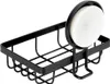 Étagère de douche en métal noir avec ventouse Voir les images du produit 3
