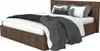 A bed with bedding and pillows, shown from a slightly elevated side angle. Produktbild-Vorschau