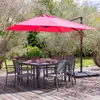 Parasol déporté MOLOKAI carré 3x3m fuchsia + housse Voir les images du produit 2