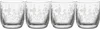 Four clear glasses with a festive design. Náhled obrázku produktu
