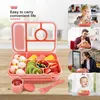 Amathley Bento Box Kinder Lunchbox Brotdose mit Fächern und Produktbild-Vorschau 6