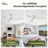 Sofucor Deckenventilator aus Holz, 132 cm, mit Licht und Produktbild-Vorschau 10