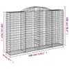vidaXL Gabionen mit Hochbogen 8 Stk. 300x50x180/200cm Produktbild-Vorschau 8