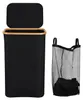 Jayseuw Panier à linge avec couvercle, 100 L, sac à linge Voir les images du produit 8