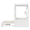 Flieks Kinderbett Hausbett mit Ausziehbett 90x190cm, Produktbild-Vorschau 8