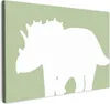 Wanddeko 90x60 cm - Kinder Dino - Triceratops - Grün, Produktbild-Vorschau 1