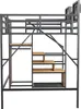 Metalowe łóżko loftowe Sweiko 140 x 200 cm, z drabinką do Podgląd zdjęcia produktu 16