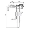 Füllventil für WC- Keramik Spülkasten 3/8" Anschluss Produktbild-Vorschau 3