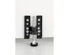A close-up of a cabinet leg adjustment mechanism attached to a white surface. Produktbild-Vorschau