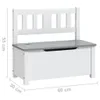 Kinderbank mit Stauraum Weiß und Grau 60x30x55 cm MDF Produktbild-Vorschau 7