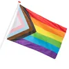 Polyesterová vlajka Progress 150 x 90 cm - vlajka LGBTQ+ Náhled obrázku produktu 6