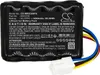 A black lithium-ion battery pack with colorful wires and a white connector is shown against a white background. Produktbild-Vorschau