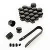 20x Radschraube Kappen 17 mm Schwarz Glanz Anti-Diebstahl Produktbild-Vorschau 2