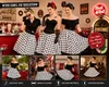 Rockabilly Rock 50er Jahre Schwarz Weiß Vintage Tellerrock Produktbild-Vorschau 3