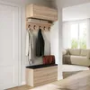 An entryway with a shoe cabinet and coat rack. Produktbild-Vorschau