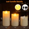 OZAVO LED-Kerze 3er set Aufladbar LED Kerzen mit timer und Produktbild-Vorschau 5