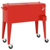 vidaXL Chariot réfrigéré à roulettes rouge 92x43x89 cm Voir les images du produit 6