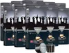 Multiple boxes of Martello Kaffee INTENSIVO coffee capsules are stacked together, with some individual capsules shown in the foreground. Produktbild-Vorschau
