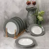 6x Variant šedá miska Ø14.3cm 450ml porcelán 6 osob Náhled obrázku produktu 17