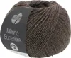 A ball of brown yarn with a label. Produktbild-Vorschau