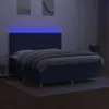 Boxspringbett mit Matratze & LED Blau 180x200 cm Stoff Produktbild-Vorschau 4