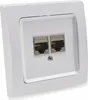 Presa di rete Delphi 2-gang CAT6a, bianco Anteprima dell’immagine prodotto 2