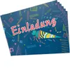 Oblique Unique 6 Einladungskarten für Schuleinführung Produktbild-Vorschau 1