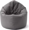 A grey beanbag chair on a white background. Podgląd zdjęcia produktu