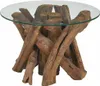 vidaXL Couchtisch, Teak Treibholz Massivholz, Rund Ø 60 cm, Produktbild-Vorschau 4