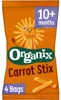 Organix Maïs Sticks Zanahoria 4x60g, snack para bebés a Vista previa de la imagen del producto 2