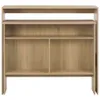 vidaXL Barový stôl s 2 doskami dubový vzhľad 130x40x120 cm Náhľad obrázku produktu 4