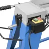 A close-up view of the control panel and part of the stand of a metal bandsaw. Produktbild-Vorschau