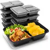 20 Meal Prep Boxen m. Deckel u. 3 Fächern, Bento-Boxen für Produktbild-Vorschau 1
