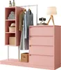 Armadio Sweiko, set di armadi, rosa Armadio, credenza, Anteprima dell’immagine prodotto 8