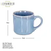 6er Set Steingut Becher 350ml Tasse Blau Kaffeetassen Produktbild-Vorschau 2