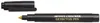A black money checker detector pen with its cap off, lying next to the cap on a white background. Produktbild-Vorschau