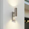 Lindby Außenwandleuchte Eyrin, Höhe 22 cm, Edelstahl, Produktbild-Vorschau 1