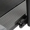 A close-up view of the side of a treadmill, showing the textured running belt and the metal frame with a bolt. Náhled obrázku produktu