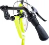 Close-up view of a bicycle's handlebars and front fork. Produktbild-Vorschau