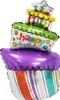 Folienballon Happy Birthday Torte, bunt mit silber, ca. 45 Anteprima dell’immagine prodotto 1