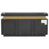 Credenza Merax nera con effetto marmo, 140x38x70cm, 3 ante, Anteprima dell’immagine prodotto 7