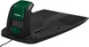 A black and green robotic lawnmower charging station is shown on a white background. Produktbild-Vorschau
