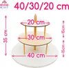 présentoir à gâteaux à 3 étages 40/30/20 cm Brand4Cake Voir les images du produit 2